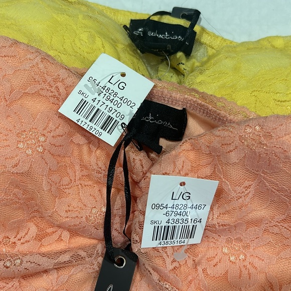 NWT BUNDLE OF 3 LACE BANDEAU BRA/TOPS NEON COLORS WOMEM’S SIZE L - Picture 10 of 10